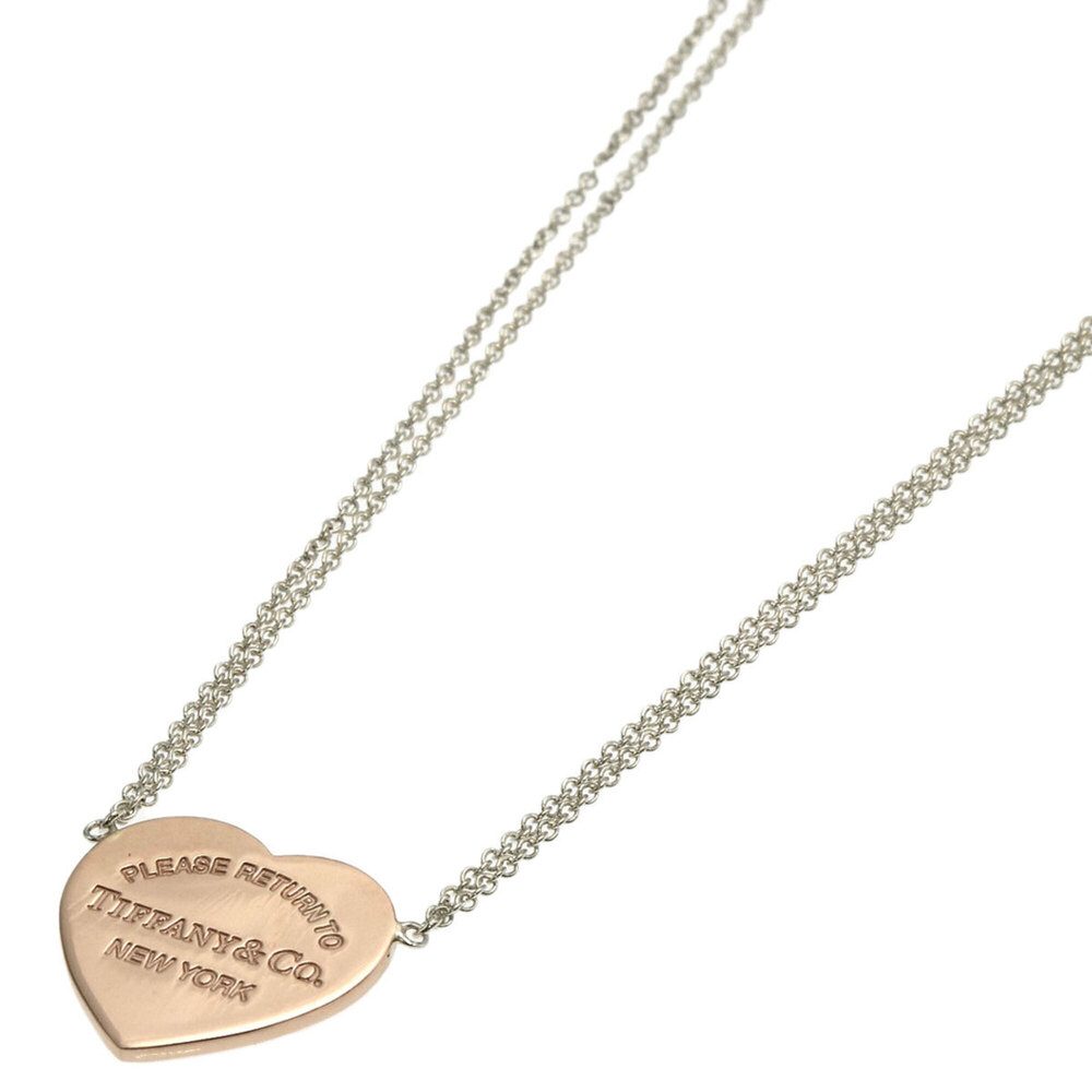 Tiffany & Co. Return to Collection Necklace, Silver/Rubedo Metal, Women's.
